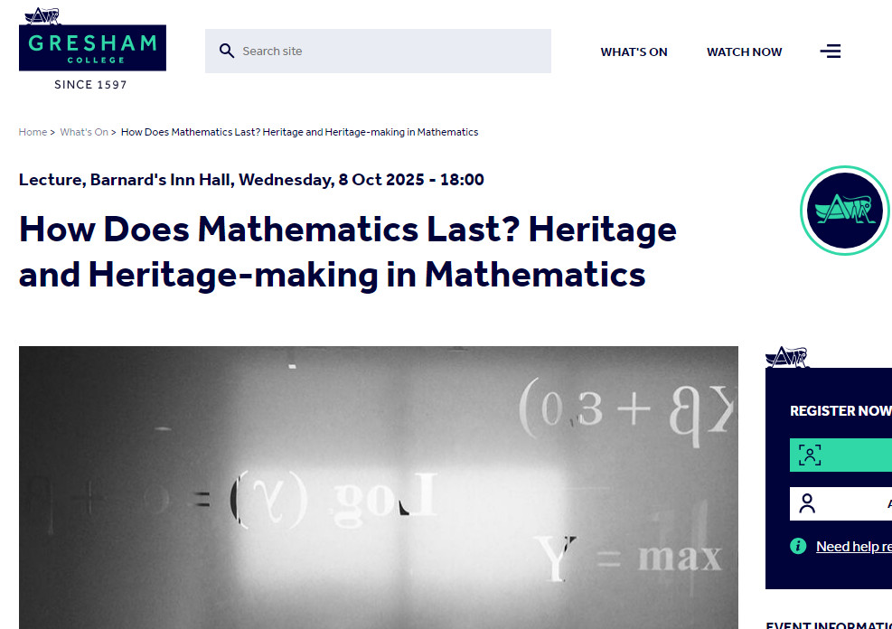 Caroline Ehrhardt, How Does Mathematics Last? London/Online 08/10
